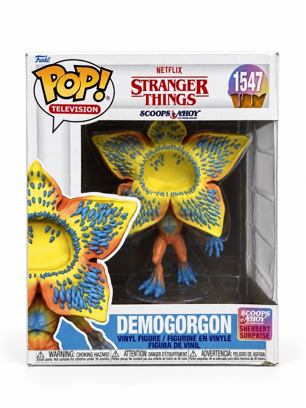Funko Pop Stranger Things Demogorgon 1547 Scoops Ahoy Sherbert Surprise 6” New